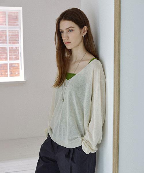 Onaenon Deep V-Neck Summer Knit Nek6Mp530