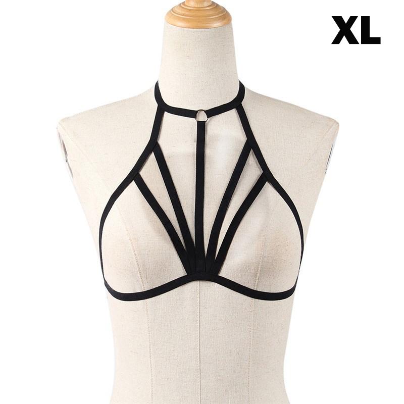 Sexy Lingerie Elastic Black Cupless Bra Bandage Women Lingerie Alluring Crop Top