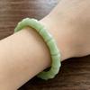 Imitation Jade Bamboo Shape Beaded Bracelets For Women Healing Jewelry With Elastic Cord