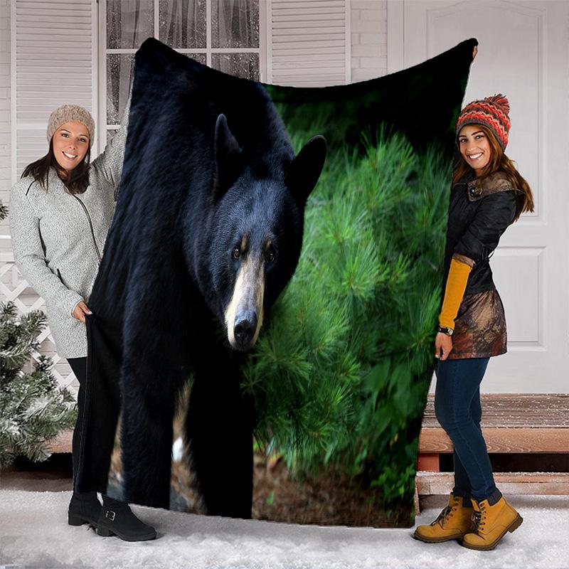 Coperta Morbida Famiglia Orsi Neri Perfetta per Tutte le Stagioni Comoda per Divano Ufficio Pisolini Viaggio Regalo di Compleanno Regalo di Natale