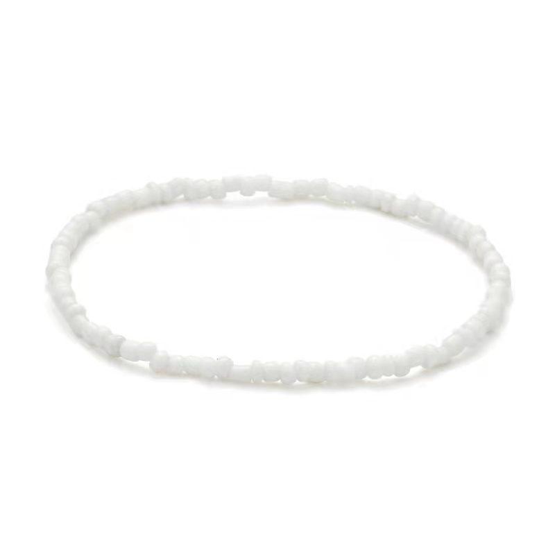 Colorful Beads Anklets Summer Beach Boho Women Elastic Rope Chains Adjustable Ankle Bracelet Beach Jewelry Vacation Accessories