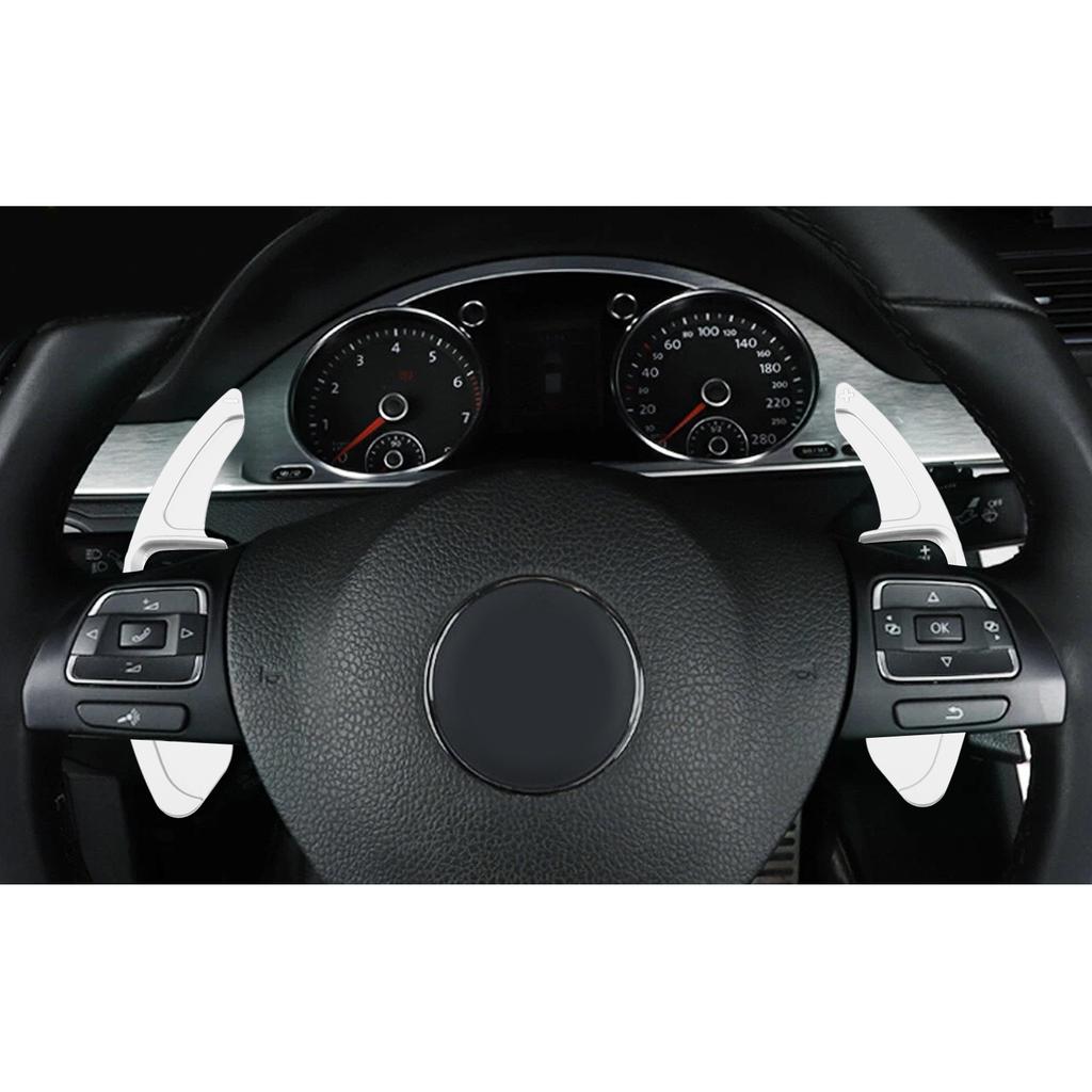 Steering Wheel Paddle Shifter Extension For VW Golf 6 Tiguan CC Aluminium Silver