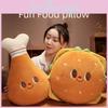 Creative Hamburger Chicken Leg On Toast Plush Toy Cute Girl Cushion Sleeping