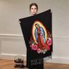 New  Printed Virgin Mary Of Guadalupe Scarf Men Women Winter Scarves Mexico Catholic Saint Shawl Tassels Wrap