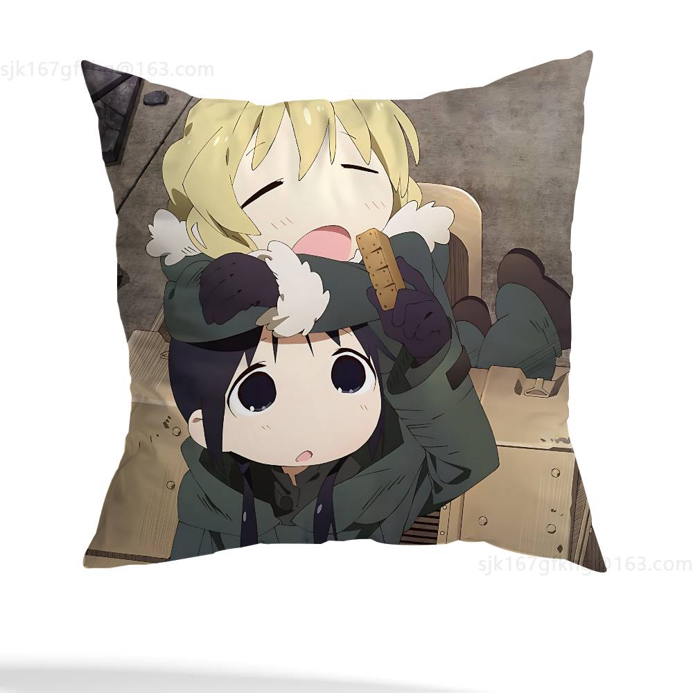 Girls L-Last Tour Pillow Case Anti-dustmite Pillowcase Invisible Zipper Silky Short Plush Sofa Cushion Cover