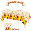 Thanksgiving Fall Disposable Tablecloth, 2 Pack Rectangle Fall Pumpkin Tablecloth Thanksgiving Table Covers Plastic for Fall Theme Harvest Party