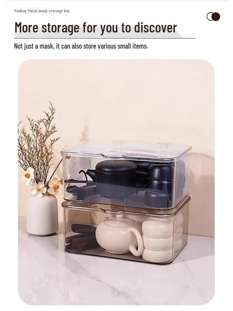 Transparent Large Capacity Dustproof Storage Box for Lipstick & Skincare