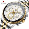 REWARD New Quartz Men's Watches Stainless Steel Luxury Brand Waterproof Wrist Watch for Men Luminous Calendar Watch Male