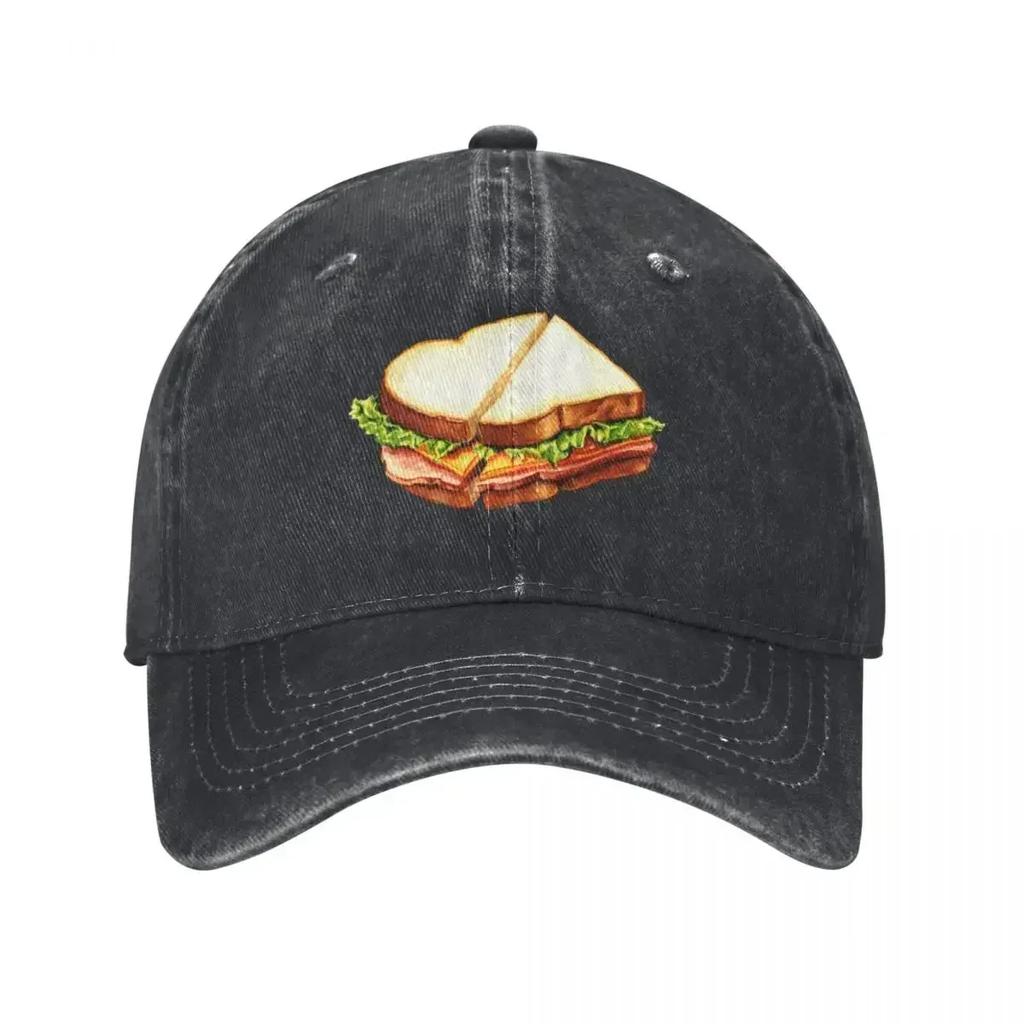 Ham Sandwich Pattern Baseball Cap Hat Unisex Luxury Sunscreen Trucker Cap Unisex Golf Wear Womens