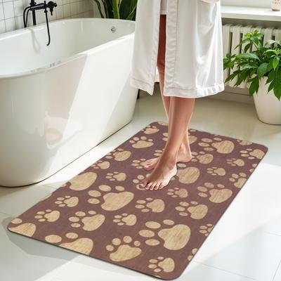 1 Pezzo Tappeto da Cucina con Motivo Impronta di Zampa Tappetini Antiscivolo per Porta Design Pop Tappetino da Bagno Tappetino per la Casa Lavabo Lavanderia Decor
