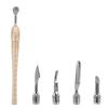1 Set Cuticle Pusher Remover & Cutter - Stainless Steel Nail Cleaner - Professional Gel Polish Removal Head - Manicure Tool