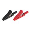 2Pcs Insulated Clip Kit 2mm Banana Female Adapter Meter Test Black+Red Clips 10A/30V AC-60V DC Electrical Project Tool