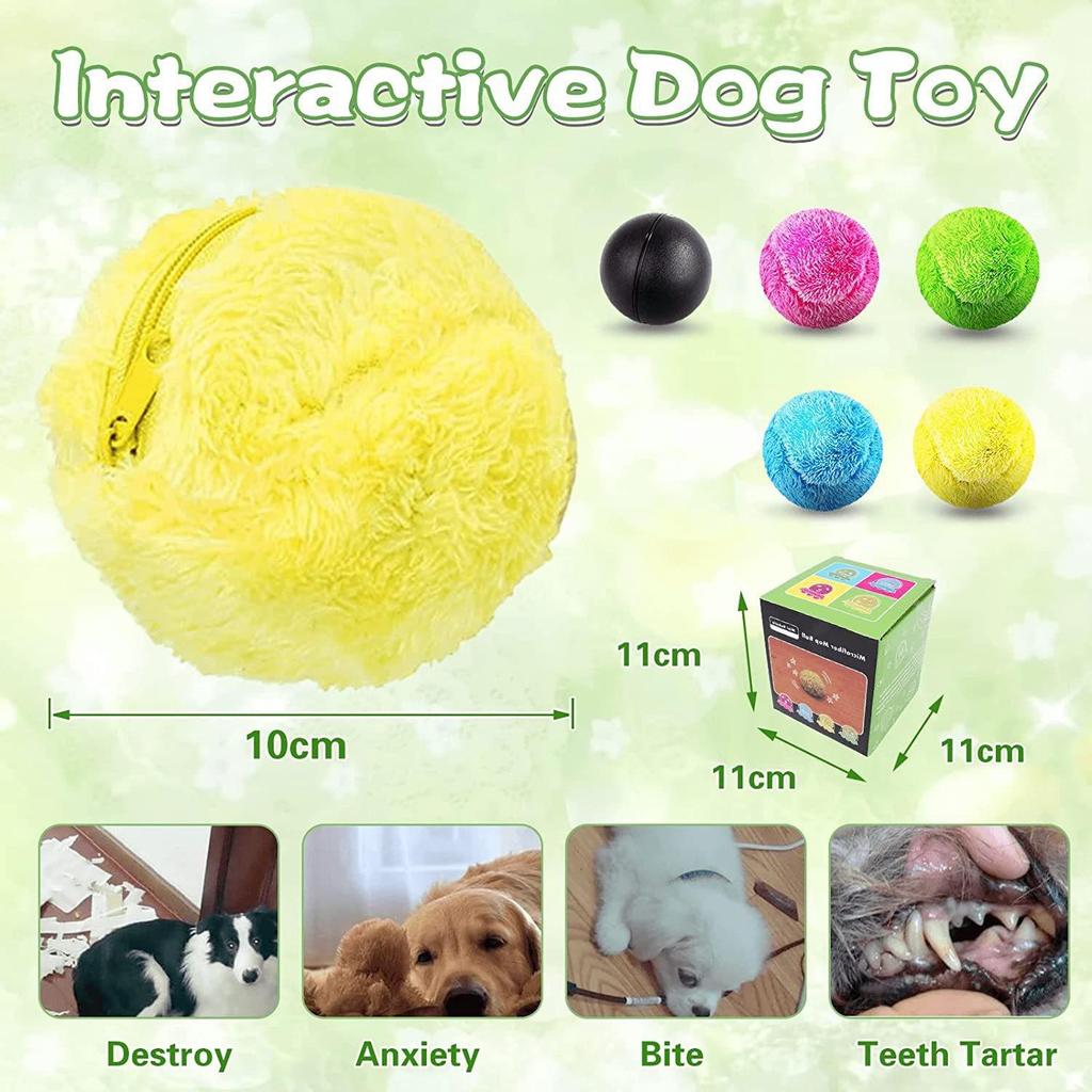 Automatic Rolling Plush Toy Ball for Cats