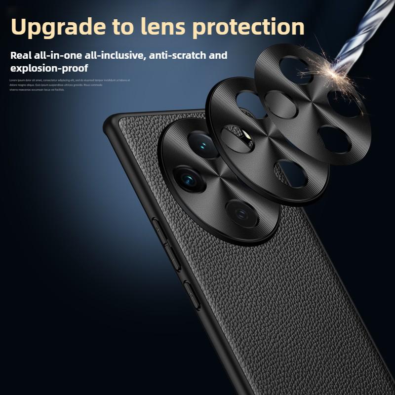 Premium Genuine Cowhide Litchi Leather Case for X200 Ultra X200s X100s X90s Pro Pus X100 Hardware Len Full Protection Hard Cover
