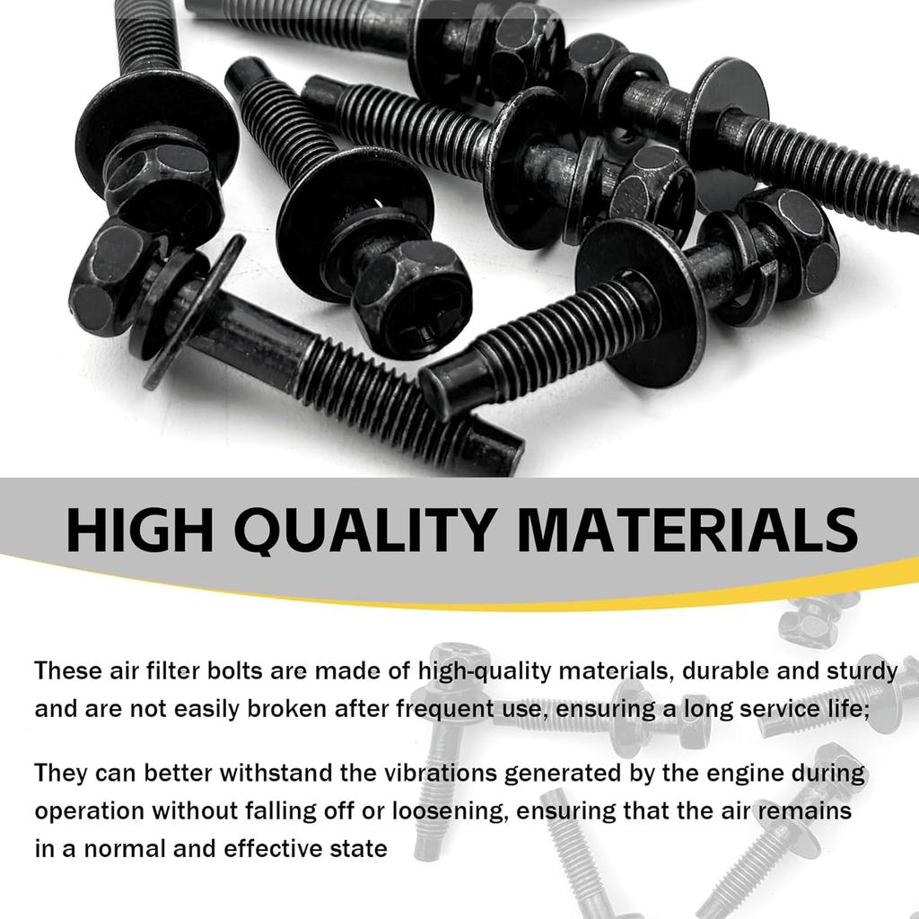 8 Pcs Air Cleaner Fastener Air Filter Bolt Screw Compatible with Honda Accord Civic CR-V OE Replacement 90091P36000, Air Filter Housing Fastener