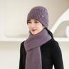 New Style Mom Hat Plus Velvet Thickened Knitted Hat for Winter Warm Rabbit Fur Casual Cold proof Wool Hat