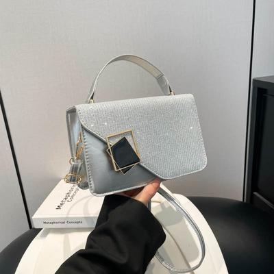 Fashion Shoulder Messenger Bag, Beautiful Texture, Textured Bag 2025 New Trendy Women's Bag, Handbag, Small Square Bag