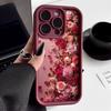Romantic Rose Petal Art Phone Case for iPhone 17 16 15 14 13 12 11 Series Pro Max Plus Double Layer Protection