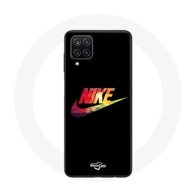 Coque Pour Samsung Galaxy A22 4G Nike Logo Couleur Fond Noir
