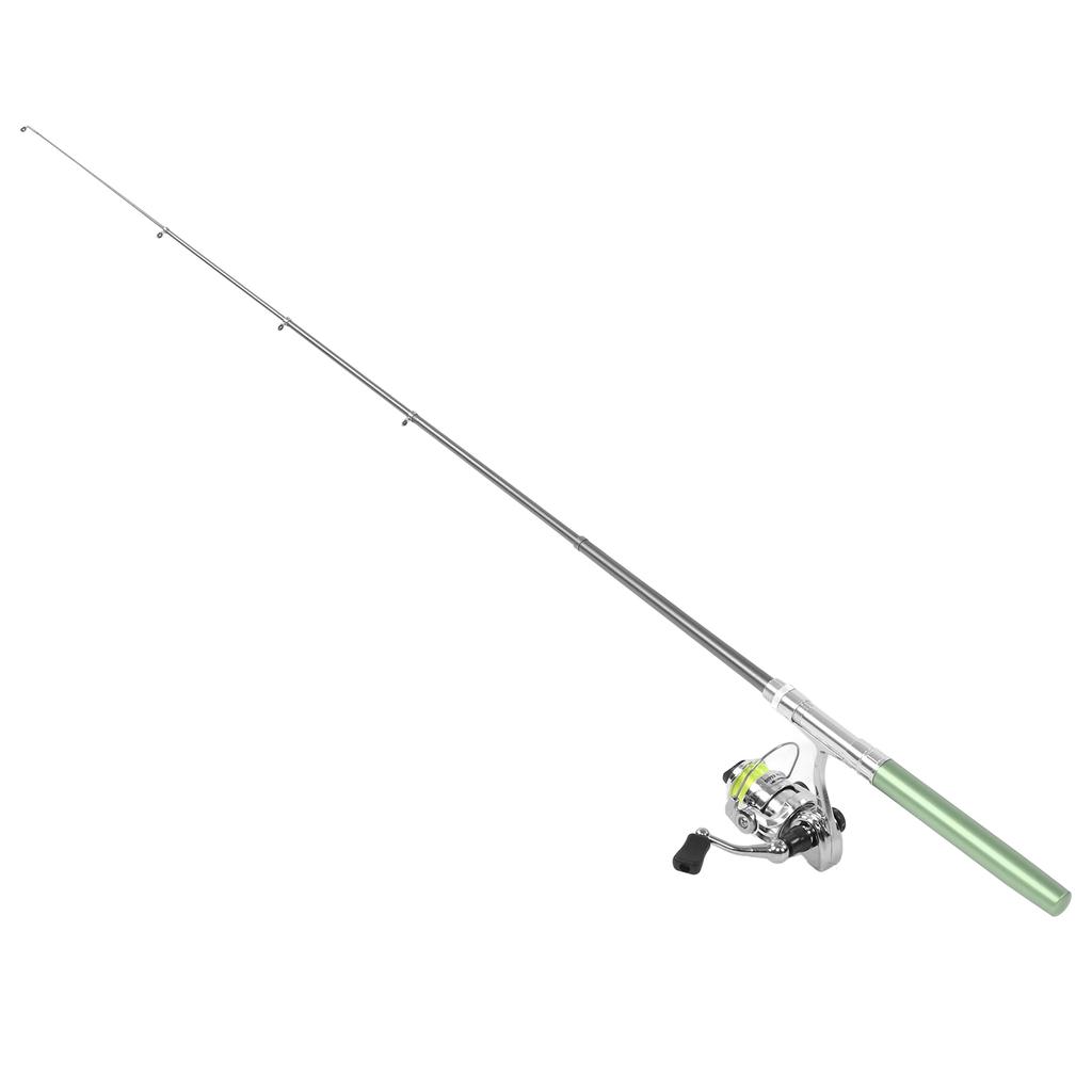 Portable   Pen Shape Fishing Rod Pole   Retractable Fishing Rod with Reel Wheel
