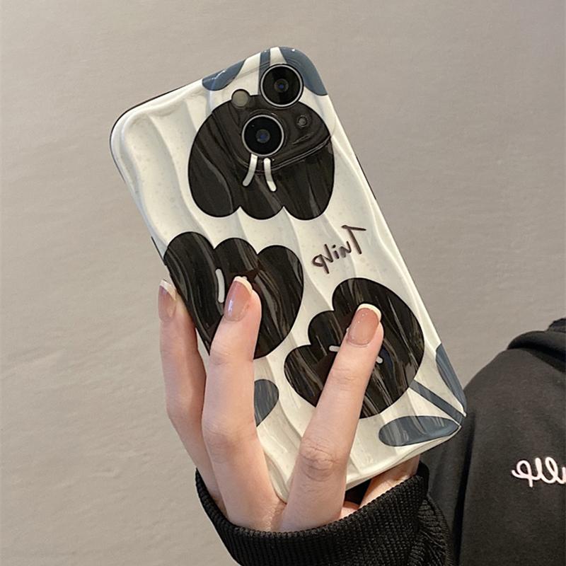 Schwarze Tulpenblume Imd Hülle für Iphone 14 Pro Max 13 11 12 14 Plus Trendy Weiche Silikon Schutzhülle Lieblich Floral Capa