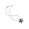 Resort Styles Layer Beaded Chokers Tropical Coconut Shell Pendant Necklace Alloy Acrylic Jewelry for Beach Party