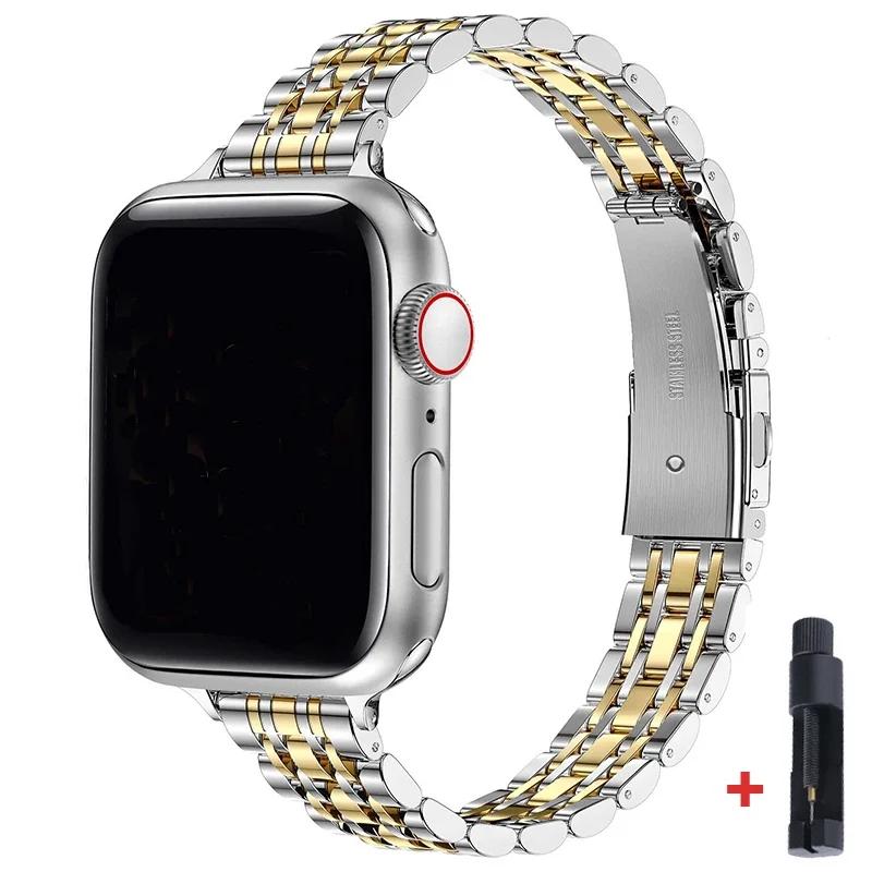 Stainless Steel Strap For Apple Watch Ultra 2 Band 49mm 42mm 44mm Metal Bracelet For iWatch Series 9 8 7 6 SE 5 4 3  45mm 41mm