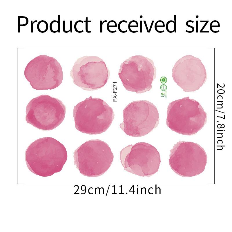 

Rose Pink Watercolor Polka Dots DIY Wall Sticker for Bedroom Wardrobe Fridge Hallway Home Decor 20x29CM різнокольоровий