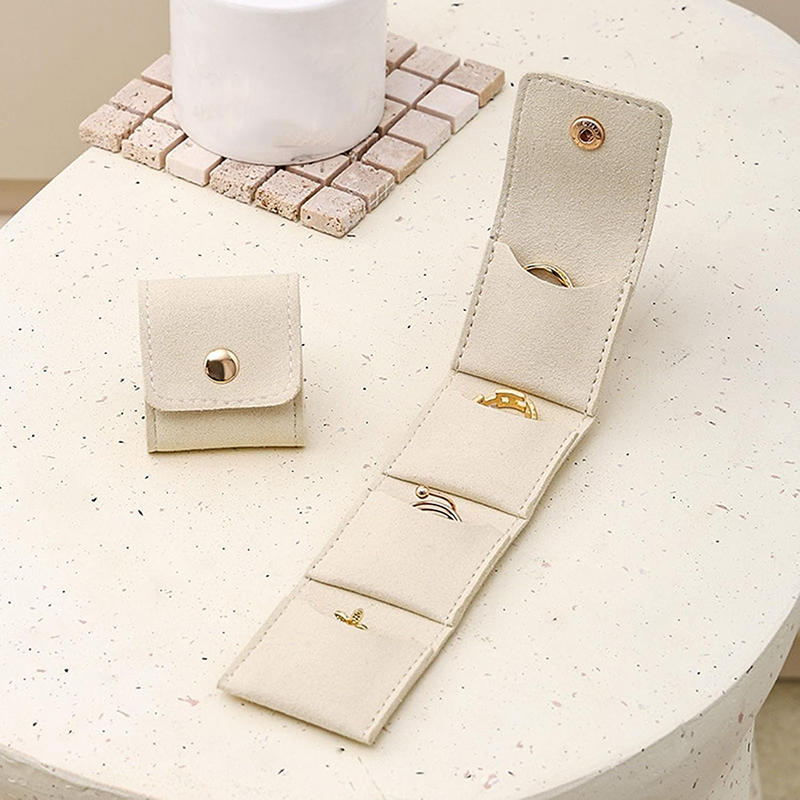 Portable Mini Travel Jewelry Bag Auxiliaryn Jewelry Organizers Storage Foldable Travel JewelryOrganizer Case with Buckle