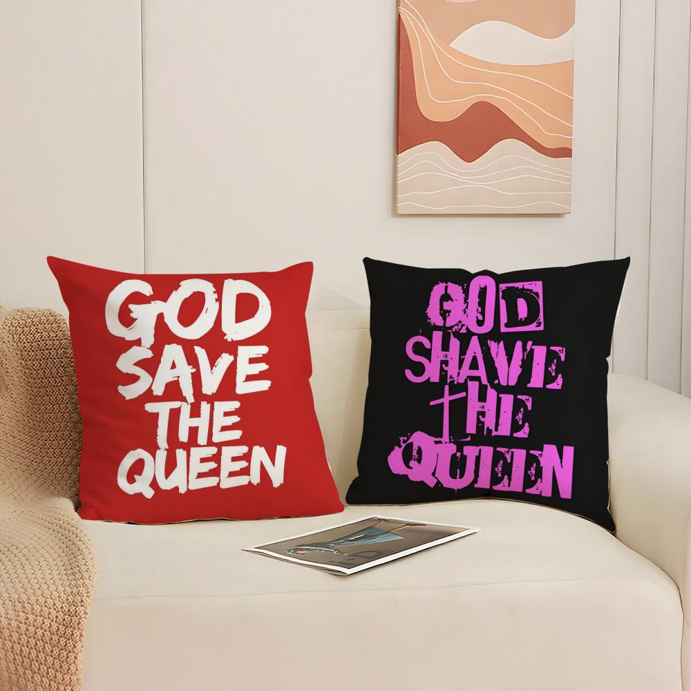 The Queen Fashionable And Luxurious Design Cushion Cover Silky Elegant Comfort Sofa Bed Invisible Zipper Beach Pillowcase