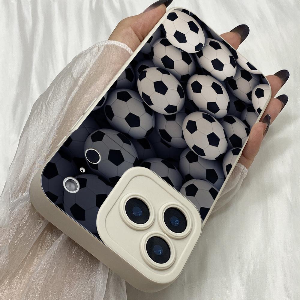 M476 Football Soccer Ball Angel Eyes Soft Phone Cases for iPhone Samsung Galaxy Xiaomi Rdemi Huawei Honor Infinix Realme OPPO Vivo All Model TPU Case