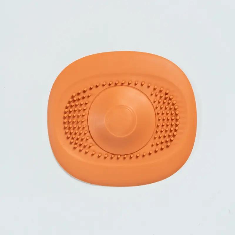 

Keep Your Kitchen and Bathroom Drains Clean and Clog-Free with This Silicone Sink Plug! помаранчевий