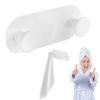 DOUBLE Towel Rack, Self-adhesive, Screw-on Wall Hook, White