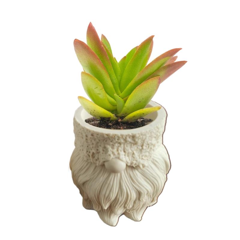 Silicone Planter Molds Dwarf Shape for Handmade Flower Pots Pen Holder Molds Resin Crafts Clay Molds DIY Hand Craft