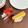 Stylish Acetate Maple Leaf Hair Clip Charming Mushroom Claw Clip Women For