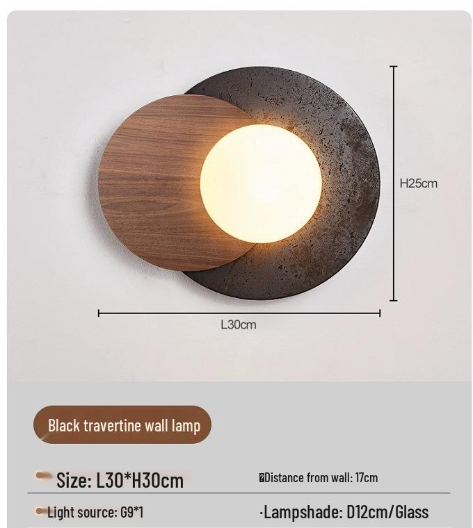 Wabi-Sabi Mid-Century Creme Wandlampe für Schlafzimmer oder Wohnzimmer