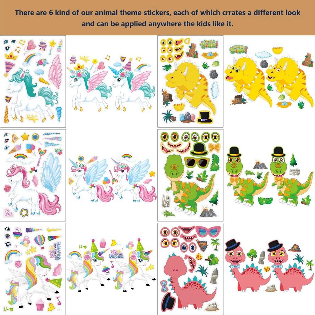 Delightful Cm2409002 Cartoon Animal Interactive Puzzle With Diy Stickers Kids For