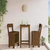 VidaXL Set of 2 Bar Stools, Pub Chair, Bistro Seat, Terrace Furniture Balcony Patio Garden Outdoor, Brown 825362