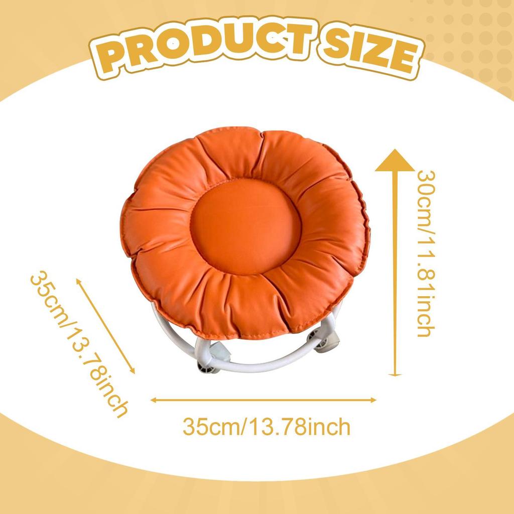 360° Rotating Low Roller Seat Stool Small Kids Women Easy to Move Multiuse Swivel Chair Universal Swivel Casters for Home Salon