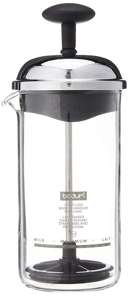 BODUM CHAMBORD Milk Frother with Stainless Steel Lid, 80ml [Authentic] 1963-01