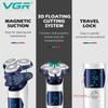 Original VGR V-328 3D Wet Dry Electric Shaver for Men Beard Rechargeable Facial Electric Razor Floating Head Shaving Machine Lithium with LCD Display