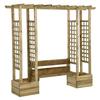 vidaXL Garten-Pergola mit Bank & Pflanzkübeln Kiefernholz Imprägniert