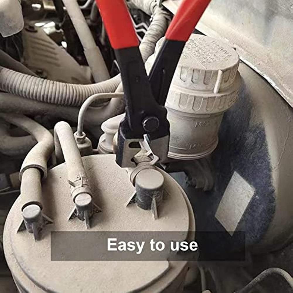 7in Clic-R Type Hose Clamp Plier, CV Boot Clamp Snap Pliers, Heavy-Duty Metal for Car Water Air Conditioner Pipe Repair