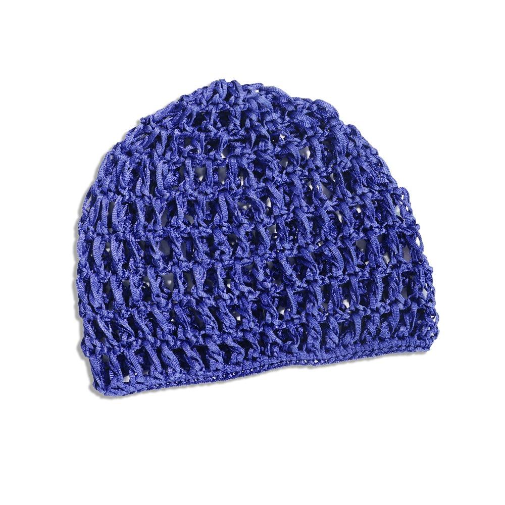 

Simple Breathable Hair Net Cap Comfortable Crochet Cap Wig Caps Hollowout Mesh Hijab Caps Prayer темно-синього кольору