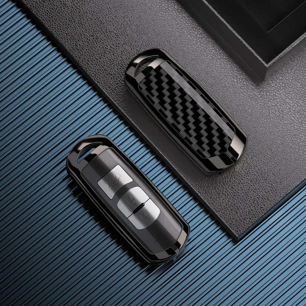 

Hot Emblems Zinc Alloy Carbon Fiber Car Key Case Cover For Mazda 2 3 5 6 BL BM GJ Atenza Axela Demio CX-3 CX3 CX-5 CX5 CX7
