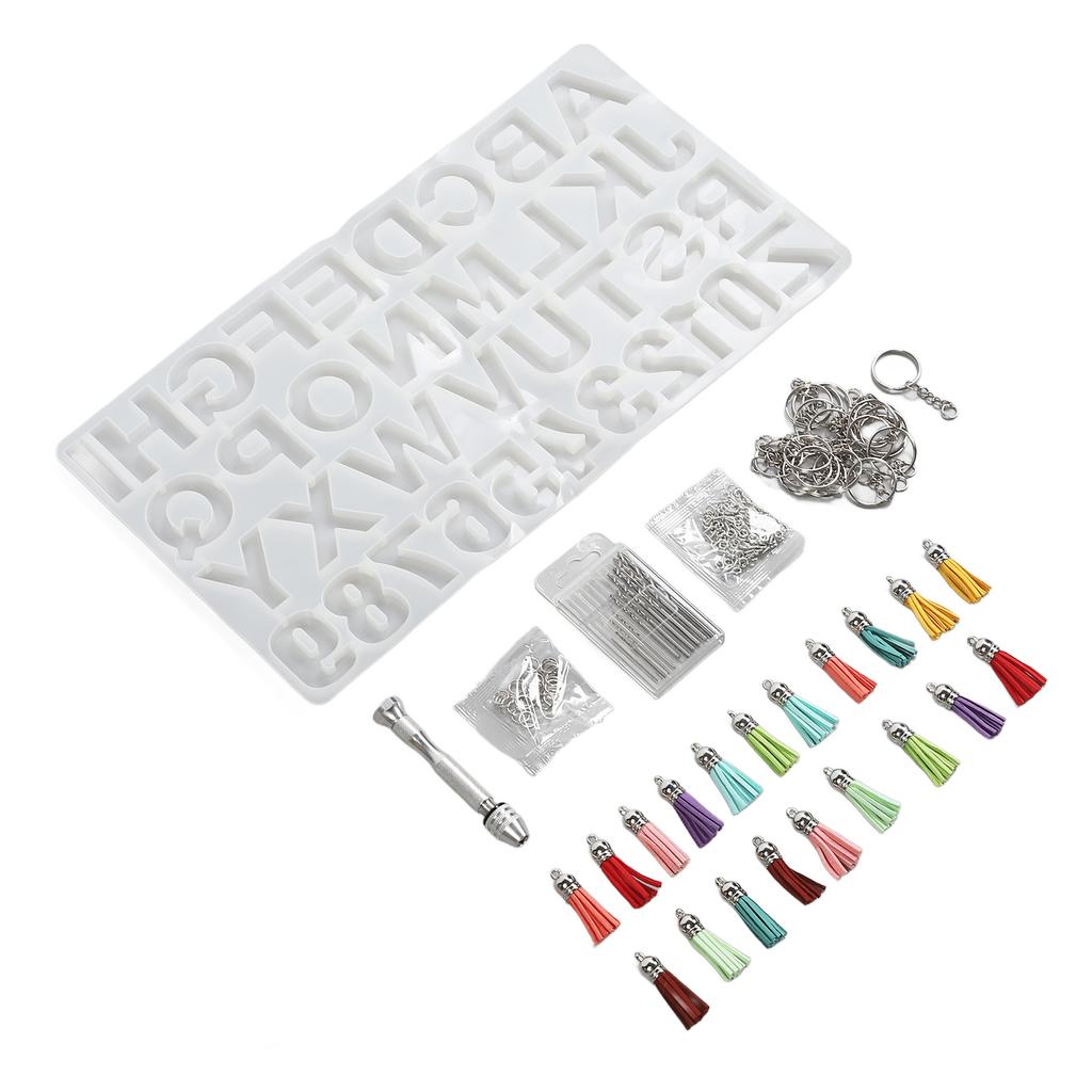 Silikonform-Set    Wiederverwendbare Quastenanhänger Silberne Hörnadeln Werkzeuge für Resin Art C