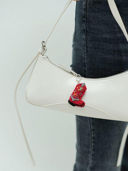 

oooho Western Cowboy Boots Key Ring - Vintage Red Vintage Red