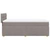 Box Spring Bed with Mattress Taupe 90 x 200 cm Fabric