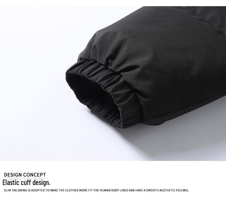 Unisex Cotton Padded Stand Collar Bread Coat - Autumn/Winter Casual Solid Color Jacket