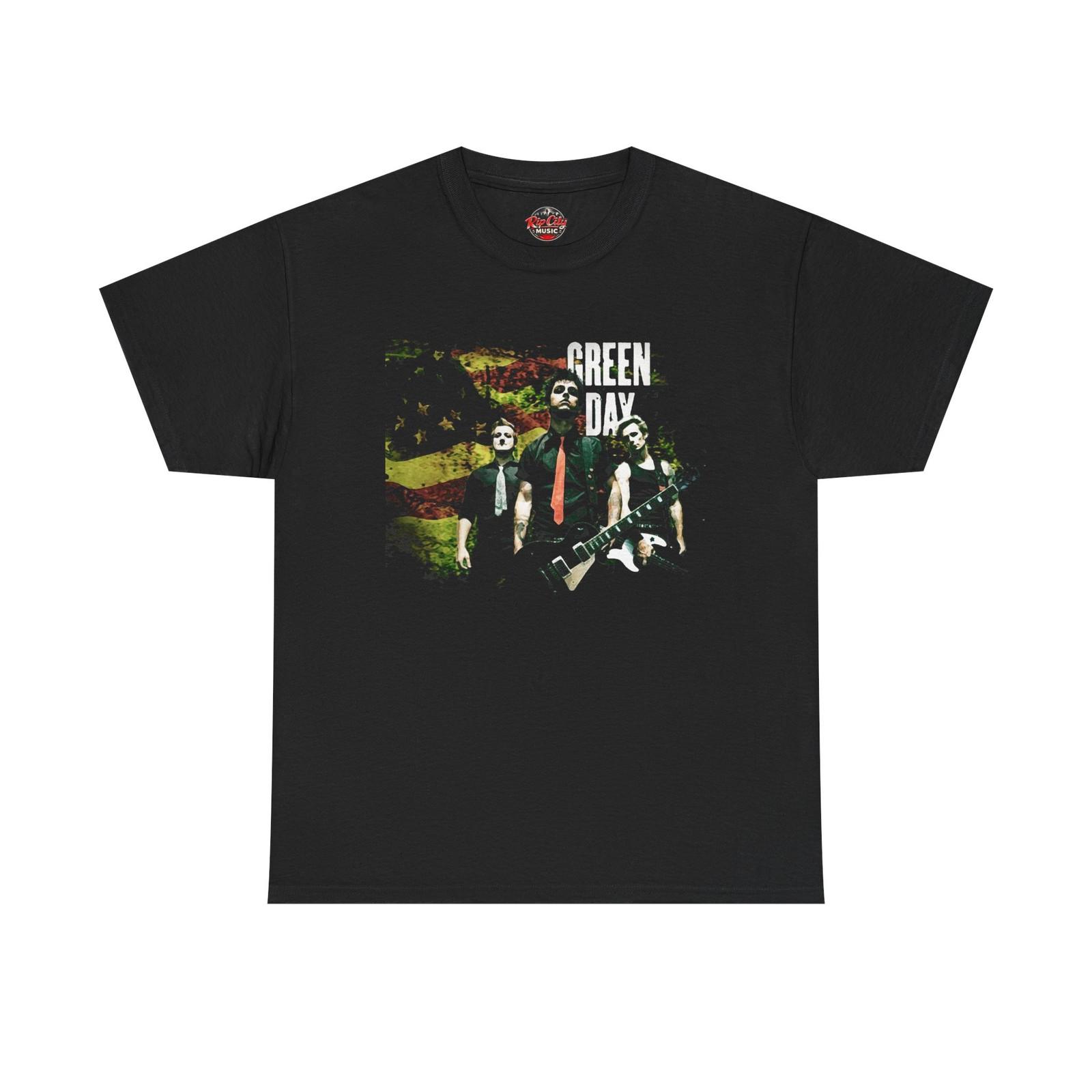 Green Day 21st Century Breakdown Group American Flag Rock Band Unisex T-Shirt S